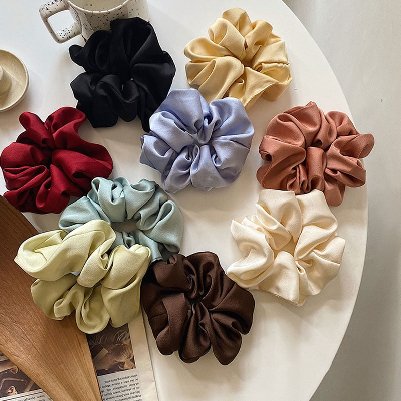 Women Silk Scrunchie Hair Band