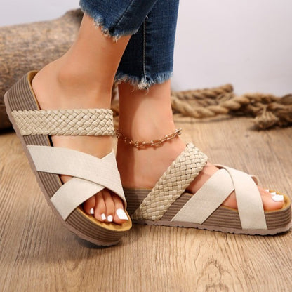 Flatform Cork Sandals Women